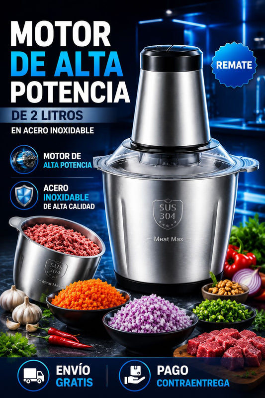 MOLINO PICADOR ELECTRICO ACERO INOXIDABLE 💥2 LITROS💥TAMANO GRANDE ✅