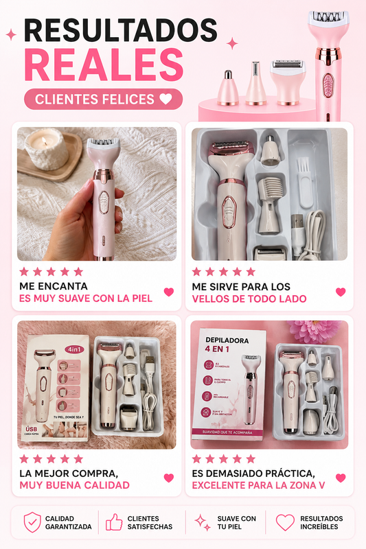 Combo Depiladora 4 en 1 + Alisador 2 en 1