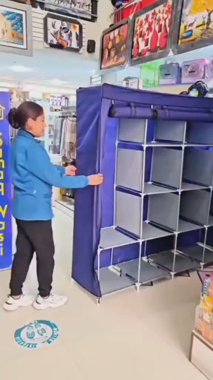 🏠 CLOSET 4 PUESTOS DESARMABLE DE TELA + ZAPATERO